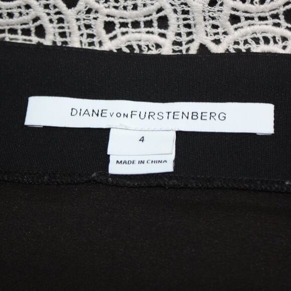 Diane VonFurstenberg Pencil Skirt With Lace Overlay Size 4 - Picture 4 of 10